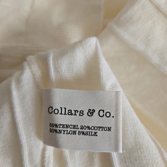 Nwt Collars & Co Mens Luxury Knit Polo Shirt Sweater Medium Beige - Picture 5 of 7